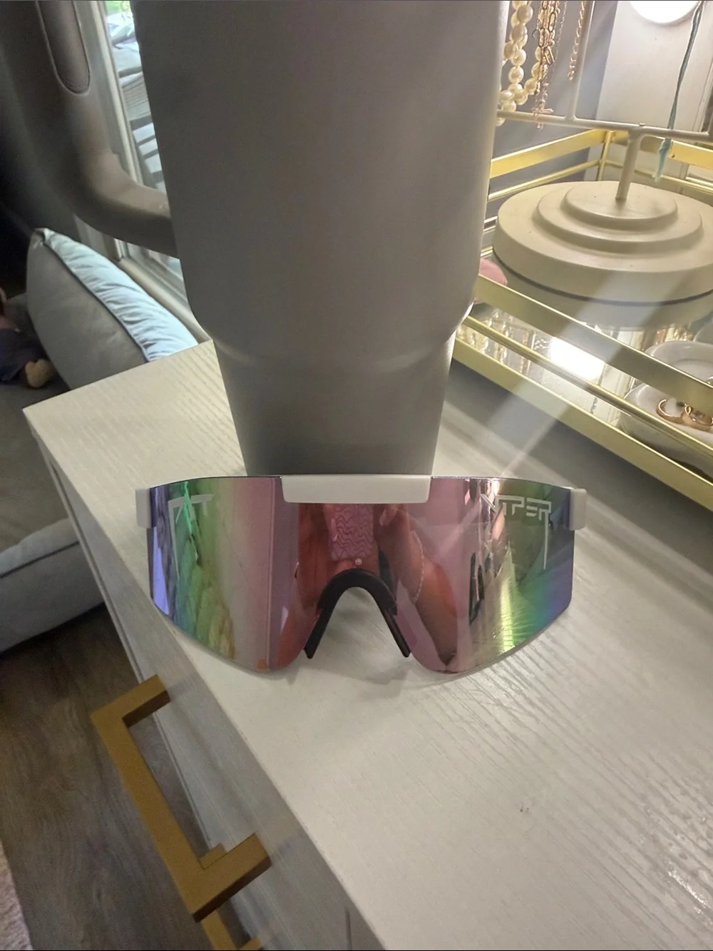 Pit Viper Mirrored Shield VR/AR Visor - Pink Multichrome